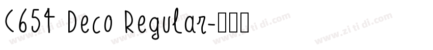 C654 Deco Regular字体转换